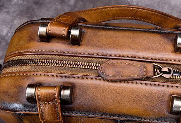Genuine Leather Handbag Vintage Crossbody Bag Shoulder Bag Purse For Women