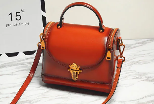 Genuine Leather handbag Womens Fashion shoulder bag for women leather Side bag
