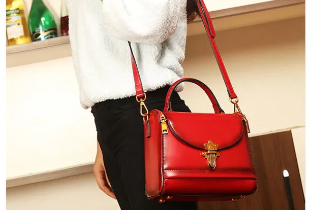 Genuine Leather handbag Womens Fashion shoulder bag for women leather Side bag