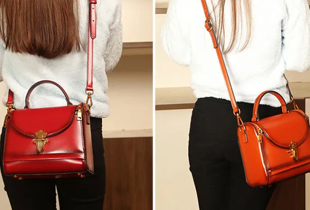 Genuine Leather handbag Womens Fashion shoulder bag for women leather Side bag