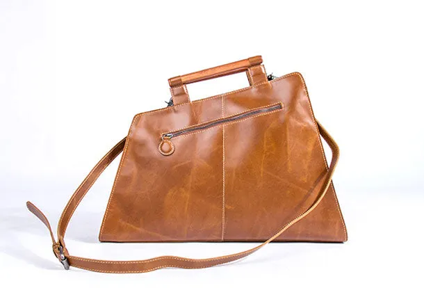 Genuine Leather Handmade Wooden Handbag Bag Shoulder Bag Purse For Women