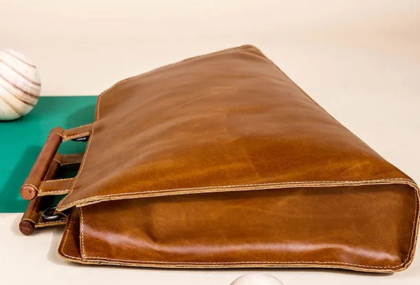 Genuine Leather Handmade Wooden Handbag Bag Shoulder Bag Purse For Women