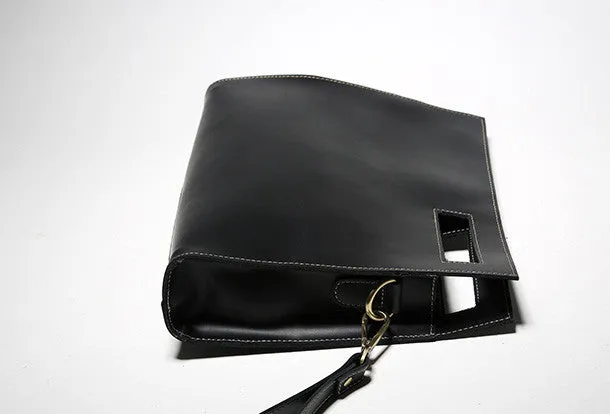 Genuine leather men clutch bag messenger large vintage shoulder bag vintage bag