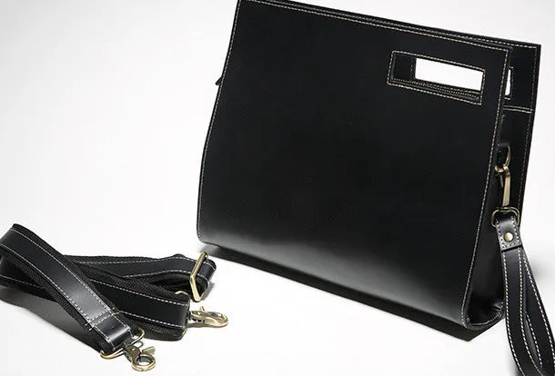 Genuine leather men clutch bag messenger large vintage shoulder bag vintage bag