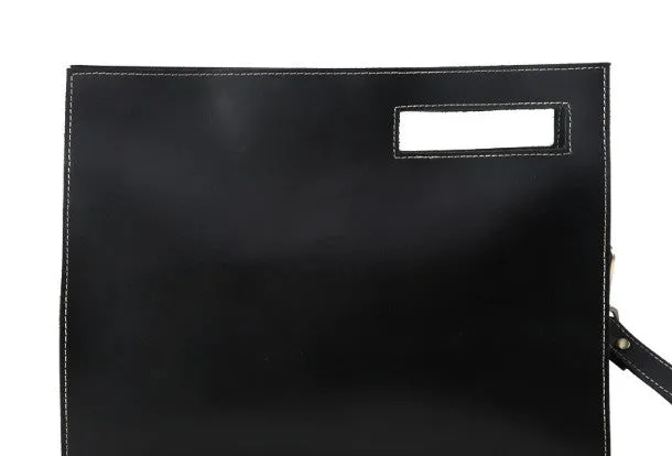 Genuine leather men clutch bag messenger large vintage shoulder bag vintage bag