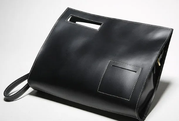 Genuine leather men clutch bag messenger large vintage shoulder bag vintage bag