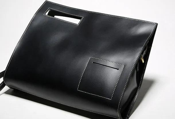 Genuine leather men clutch bag messenger large vintage shoulder bag vintage bag