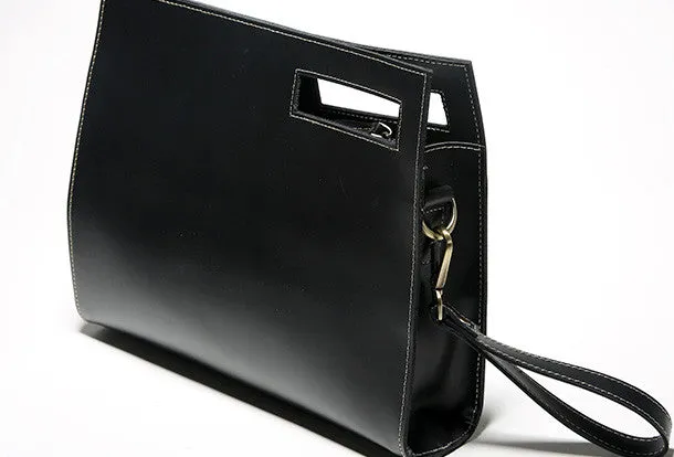 Genuine leather men clutch bag messenger large vintage shoulder bag vintage bag
