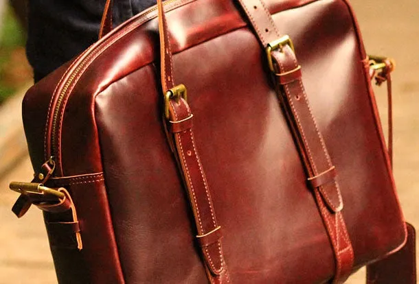 Genuine Leather Mens Briefcase Messenger Bag Laptop Bag Shoulder Bag for men