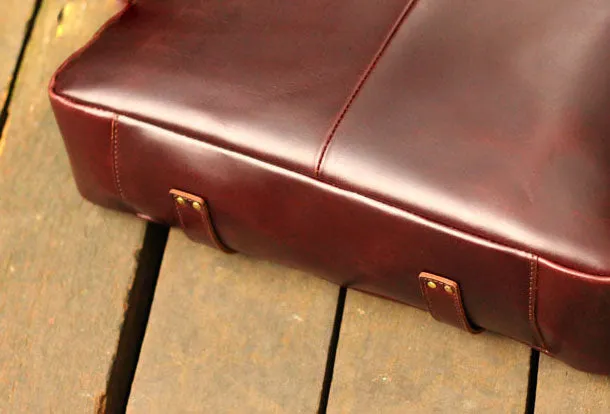 Genuine Leather Mens Briefcase Messenger Bag Laptop Bag Shoulder Bag for men