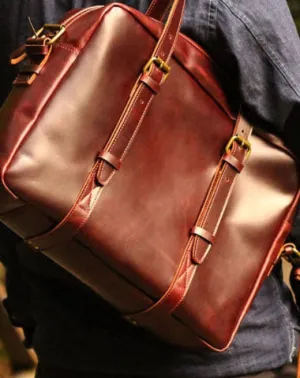 Genuine Leather Mens Briefcase Messenger Bag Laptop Bag Shoulder Bag for men
