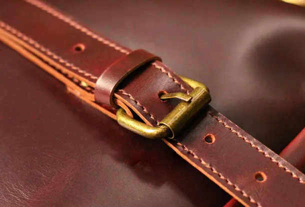 Genuine Leather Mens Briefcase Messenger Bag Laptop Bag Shoulder Bag for men