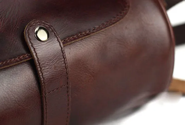 Genuine Leather Mens Chest Bag Cool Sling Bag Messenger Bag Bike Bag Cycling Bag For Men