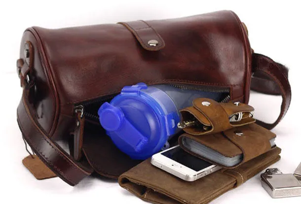 Genuine Leather Mens Chest Bag Cool Sling Bag Messenger Bag Bike Bag Cycling Bag For Men