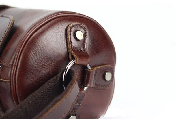 Genuine Leather Mens Chest Bag Cool Sling Bag Messenger Bag Bike Bag Cycling Bag For Men