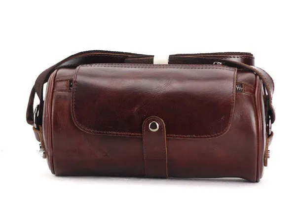 Genuine Leather Mens Chest Bag Cool Sling Bag Messenger Bag Bike Bag Cycling Bag For Men