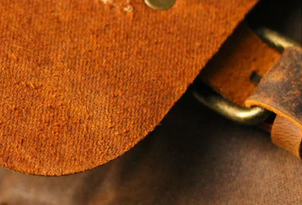 Genuine Leather Mens Cool Canvas Messenger Bag iPad Bag Chest Bag Bike Bag Cycling Bag For Men