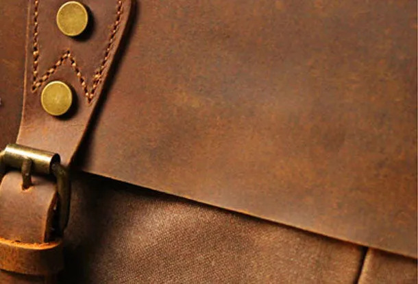 Genuine Leather Mens Cool Canvas Messenger Bag iPad Bag Chest Bag Bike Bag Cycling Bag For Men