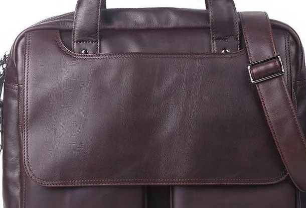 GENUINE LEATHER MENS COOL MESSENGER BAG BRIEFCASE WORK BAG BUSINESS BAG FOR MEN
