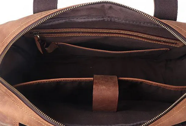 GENUINE LEATHER MENS COOL MESSENGER BAG BRIEFCASE WORK BAG BUSINESS BAG FOR MEN