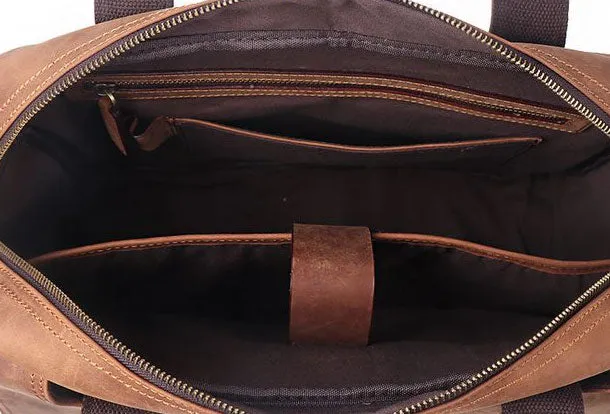 GENUINE LEATHER MENS COOL MESSENGER BAG BRIEFCASE WORK BAG BUSINESS BAG FOR MEN