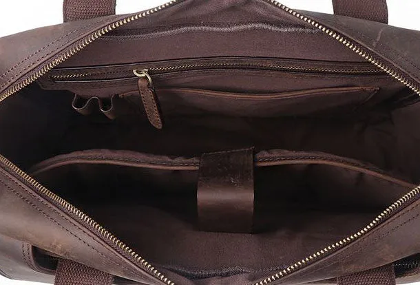 GENUINE LEATHER MENS COOL MESSENGER BAG BRIEFCASE WORK BAG BUSINESS BAG FOR MEN