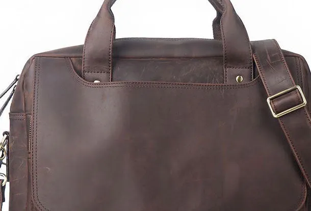 GENUINE LEATHER MENS COOL MESSENGER BAG BRIEFCASE WORK BAG BUSINESS BAG FOR MEN