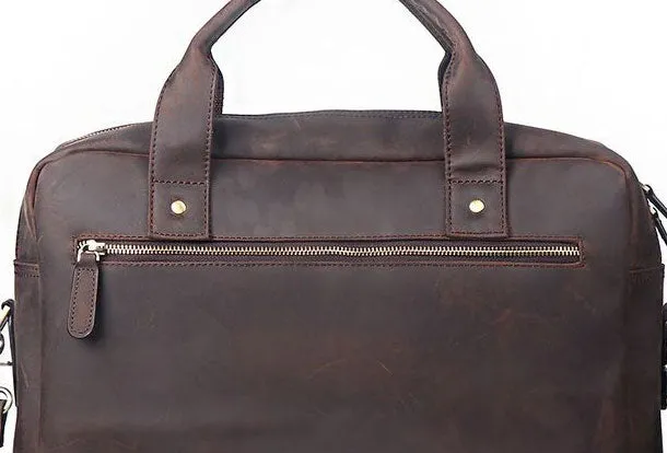 GENUINE LEATHER MENS COOL MESSENGER BAG BRIEFCASE WORK BAG BUSINESS BAG FOR MEN