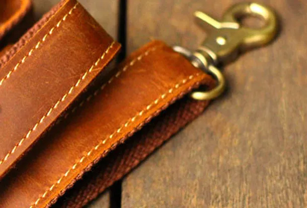 Genuine Leather Mens Cool Messenger Bag iPad Bag Chest Bag Bike Bag Cycling Bag For Men
