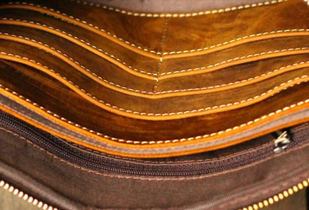 Genuine Leather Mens Cool Messenger Bag iPad Bag Chest Bag Bike Bag Cycling Bag For Men