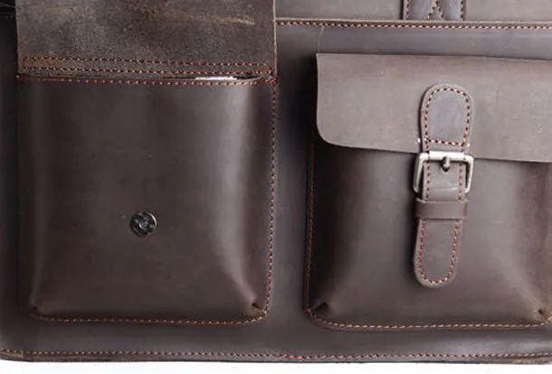 Genuine Leather Mens Cool Messenger Bag iPad Bag Chest Bag Bike Bag Cycling Evelope Cluth Bag For Men