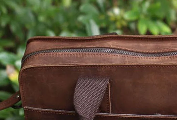Genuine Leather Mens Cool Messenger Bag iPad Bag Chest Bag Bike Bag Cycling Evelope Cluth Bag For Men