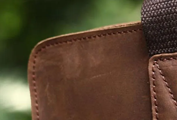 Genuine Leather Mens Cool Messenger Bag iPad Bag Chest Bag Bike Bag Cycling Evelope Cluth Bag For Men