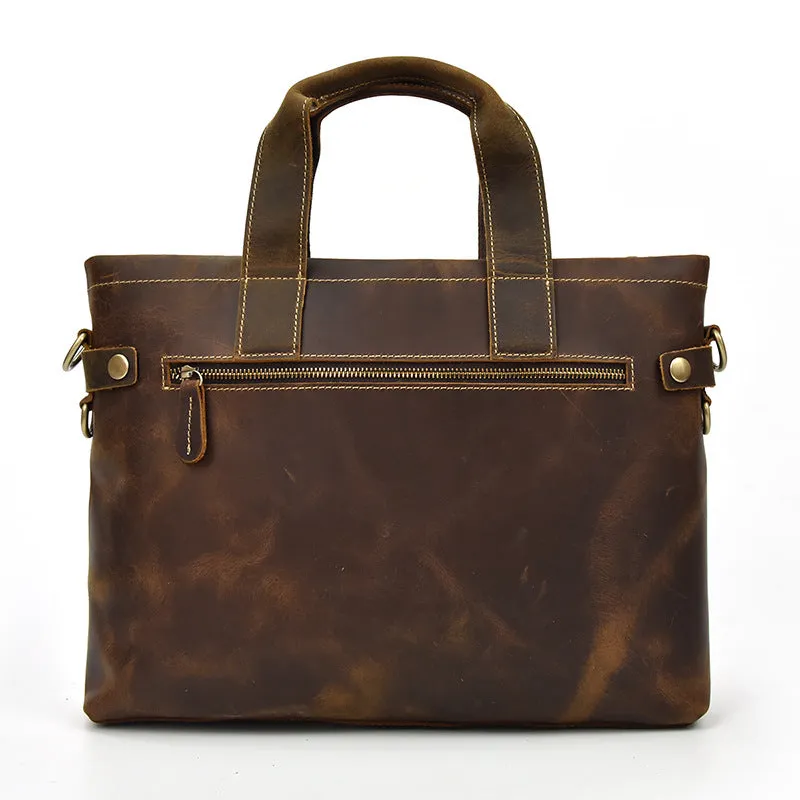 GENUINE LEATHER MENS Vintage Brown COOL MESSENGER BAG BRIEFCASE WORK BAG BUSINESS BAG FOR MEN