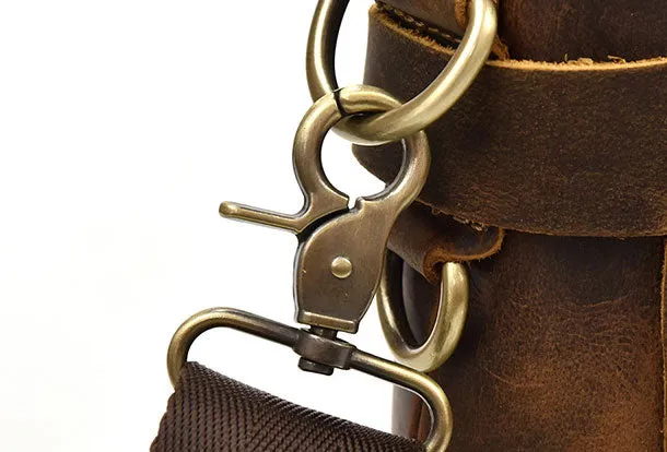 GENUINE LEATHER MENS Vintage Brown COOL MESSENGER BAG BRIEFCASE WORK BAG BUSINESS BAG FOR MEN
