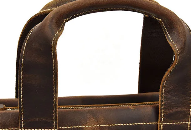 GENUINE LEATHER MENS Vintage Brown COOL MESSENGER BAG BRIEFCASE WORK BAG BUSINESS BAG FOR MEN