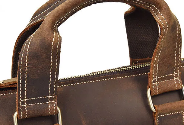 Genuine Leather Messenger Bag Briefcase Bag Cross Body Cool For Men