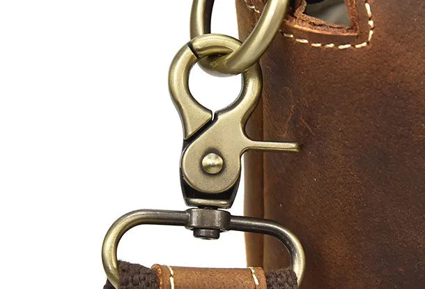Genuine Leather Messenger Bag Briefcase Bag Cross Body Cool For Men