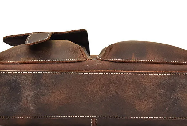 Genuine Leather Messenger Bag Briefcase Bag Cross Body Cool For Men