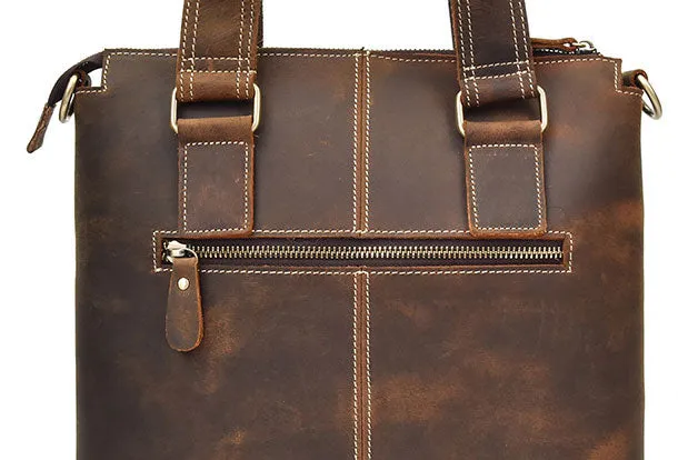 Genuine Leather Messenger Bag Briefcase Bag Cross Body Cool For Men
