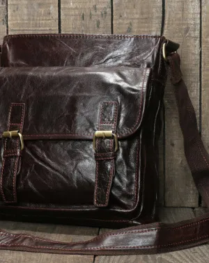 Genuine Leather messenger bag clutch leather men laptop vintage wallet for men