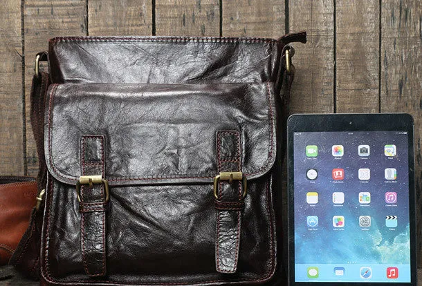 Genuine Leather messenger bag clutch leather men laptop vintage wallet for men