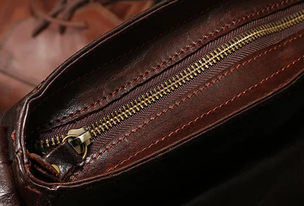 Genuine Leather messenger bag clutch leather men laptop vintage wallet for men