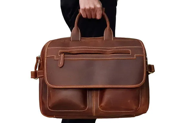 Genuine Leather Messenger Bag Cool Chest Bag Crossbody Bag Travel Bag Hiking Bag for men