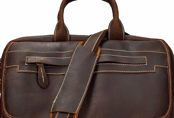 Genuine Leather Messenger Bag Cool Chest Bag Crossbody Bag Travel Bag Hiking Bag for men