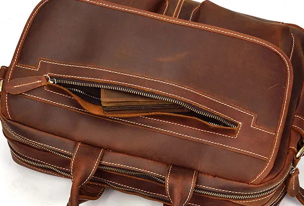Genuine Leather Messenger Bag Cool Chest Bag Crossbody Bag Travel Bag Hiking Bag for men