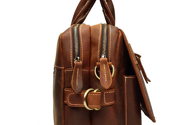 Genuine Leather Messenger Bag Cool Chest Bag Crossbody Bag Travel Bag Hiking Bag for men