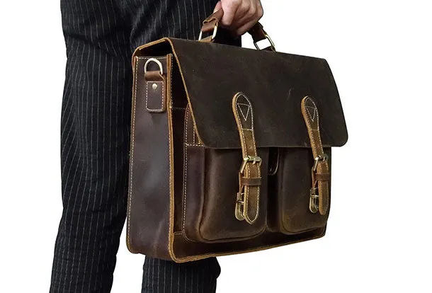 Genuine Leather Messenger Bag Cool Chest Bag Sling Bag Crossbody Bag Travel Bag Hiking Bag for men