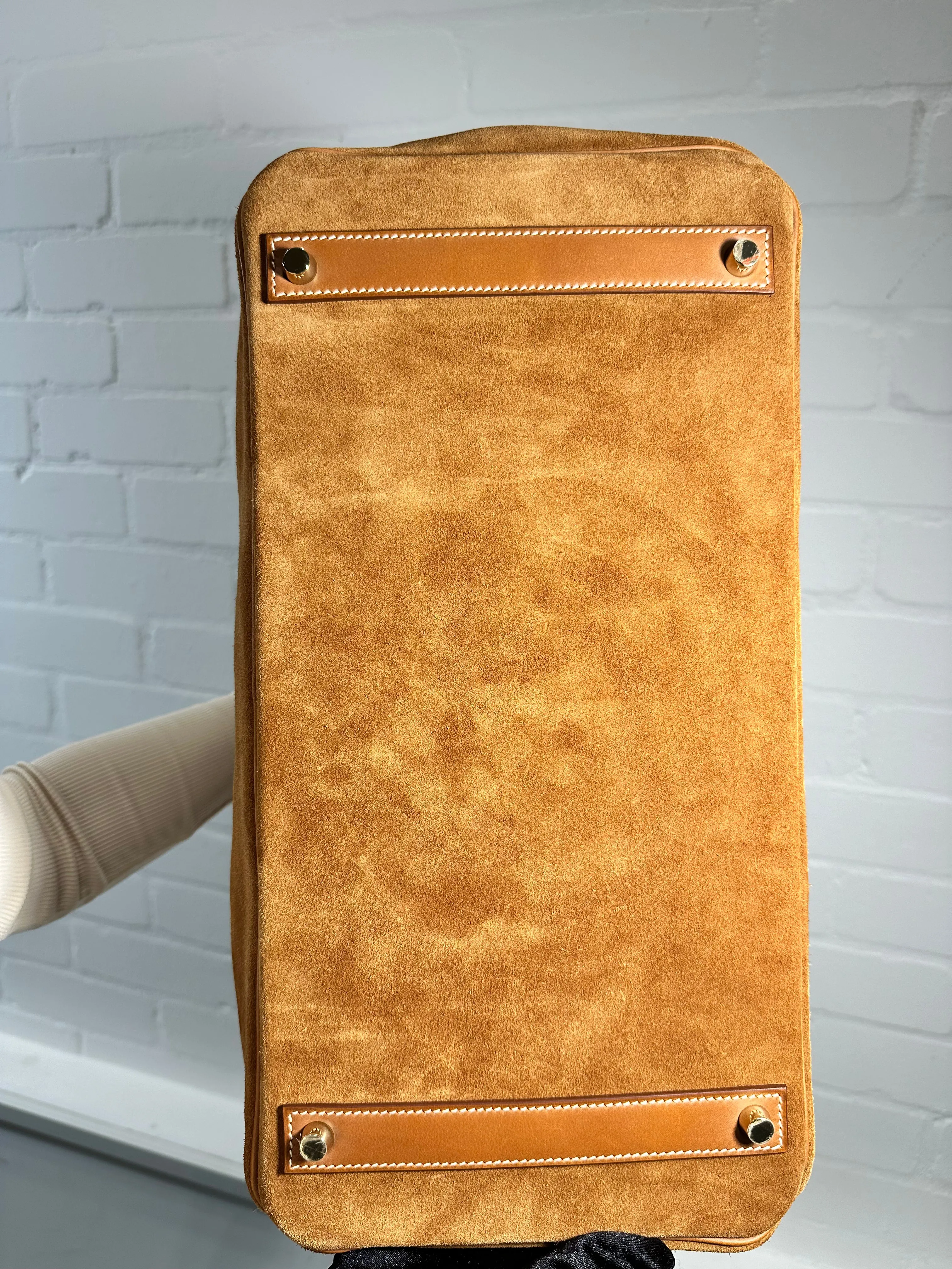 Gold Suede Grizzly Birkin 40 GHW
