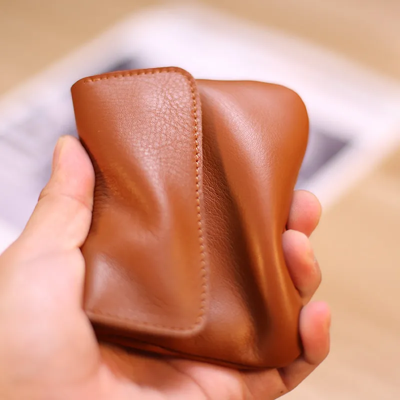 Gray Cute Women Leather Card Wallet Mini Coin Wallets Slim Gray Card Holder Wallets For Women